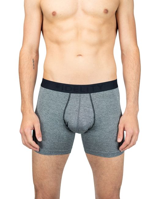 Fidelity Denim The Epic X-Hold Solid Performance Boxer Briefs Grey