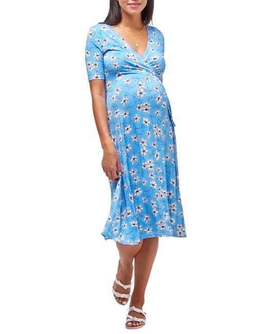 Nom Maternity Maya Maternity/nursing Wrap Dress