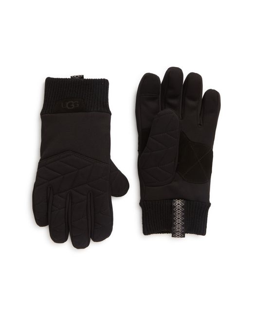 uggr UGG Faux Fur Lined Quilted Gloves