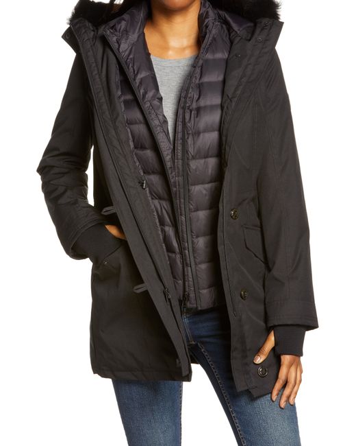 uggr UGG Adirondack 3 In 1 Waterproof Down Parka With Removable Genuine Shearling Trim