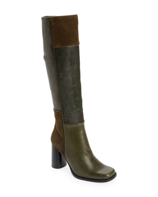 Jeffrey Campbell Hunted Square Toe Boot Green