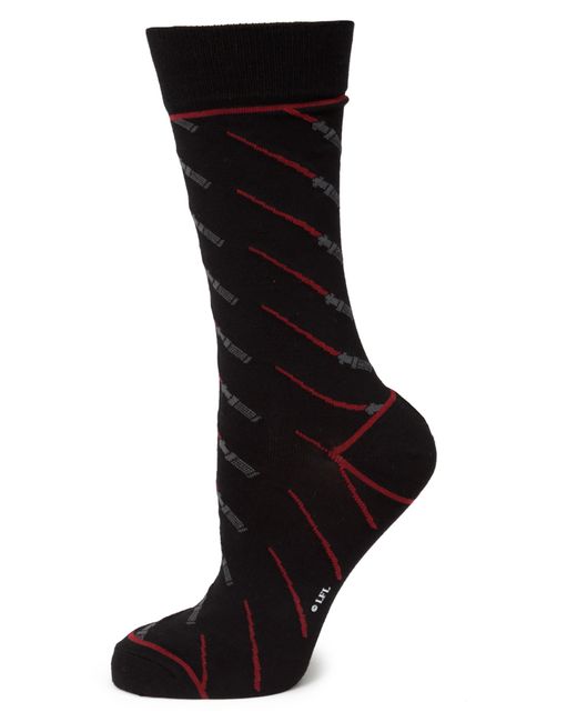 Cufflinks, Inc. Inc. Star Wars Red Lightsaber Socks One