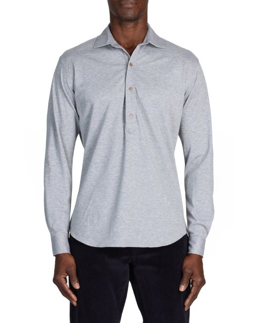 Alton Lane Harris Everyday Knit Popover Shirt Grey