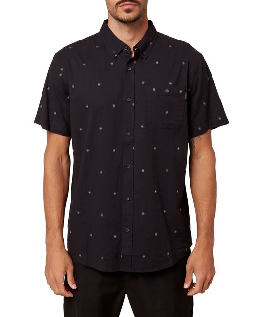 O'Neill Tame Dobby Standard Fit Short Sleeve Button-Down Shirt