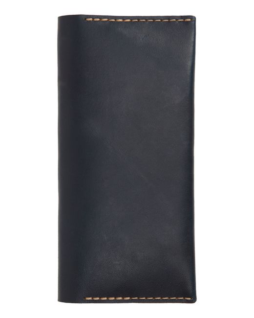 Ezra Arthur No. 12 Long Leather Wallet Blue