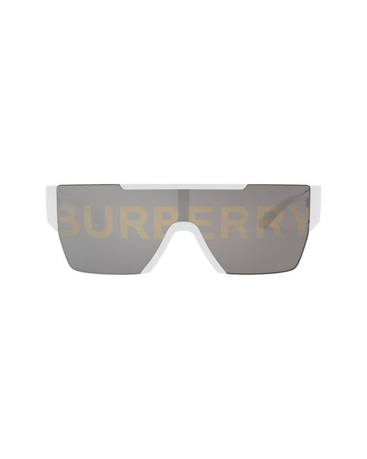 Burberry 38mm Shield Sunglasses gry Slvr/gold