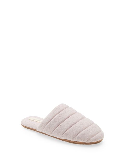 Madewell Chambray Quilted Scuff Slippers Pink