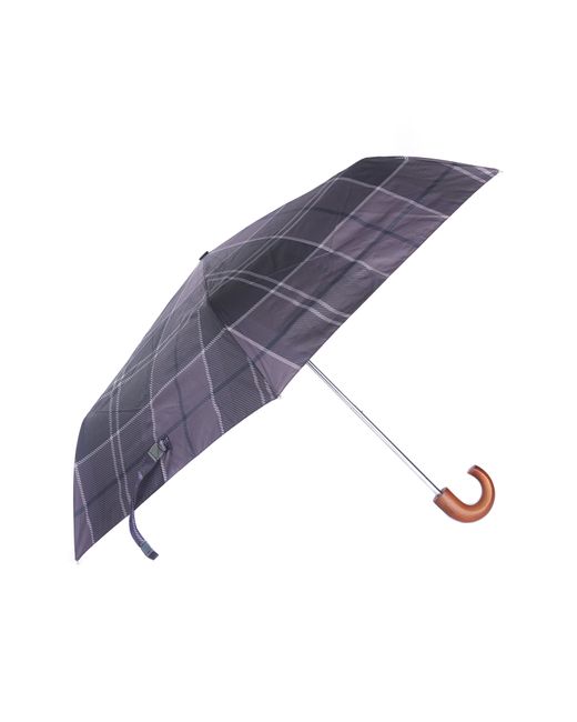 Barbour Tartan Plaid Mini Umbrella Black