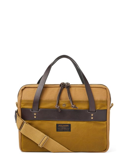 Filson Rugged Twill Compact Briefcase Brown