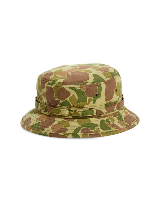 Beams Plus Jungle Camo Bucket Hat Green