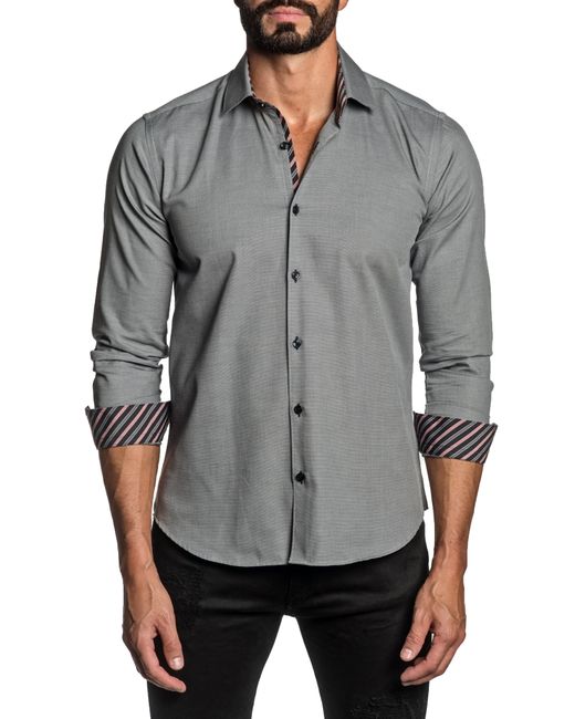 Jared Lang Regular Fit Solid Button-Up Shirt
