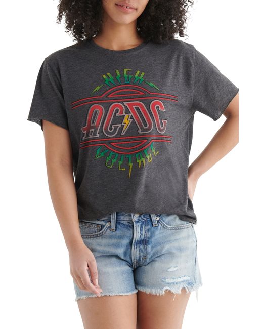 Lucky Brand Ac/dc Cotton Graphic Tee