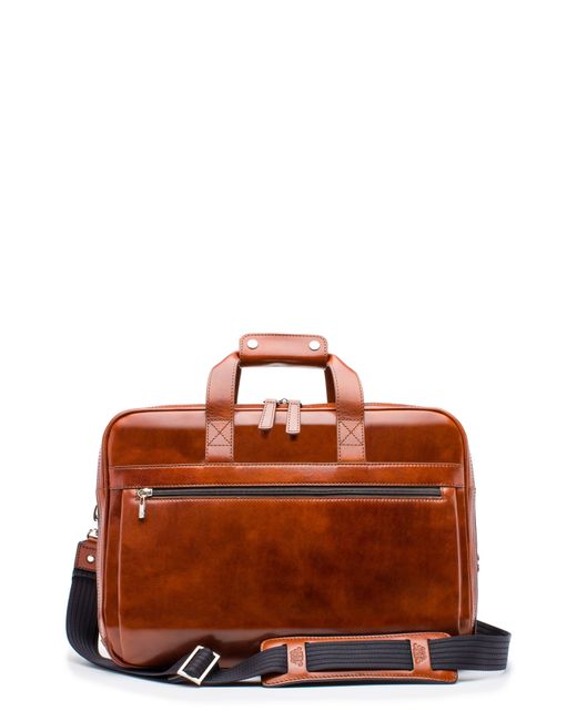 Bosca Stringer Leather Briefcase Brown