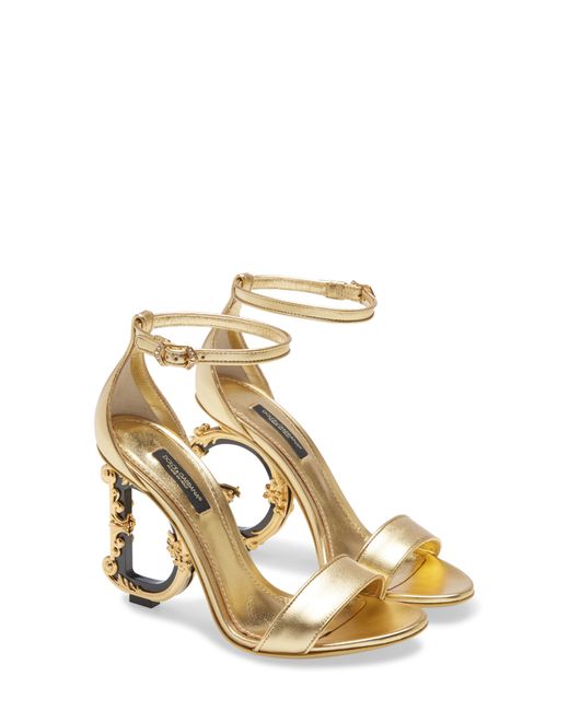 Dolce & Gabbana Keira Baroque Dg Heel Sandal
