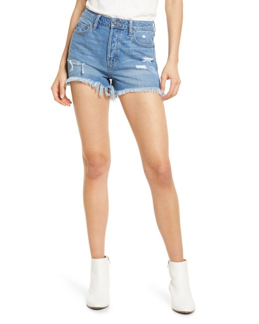 Hidden Jeans Grinded High Waist Denim Mom Shorts