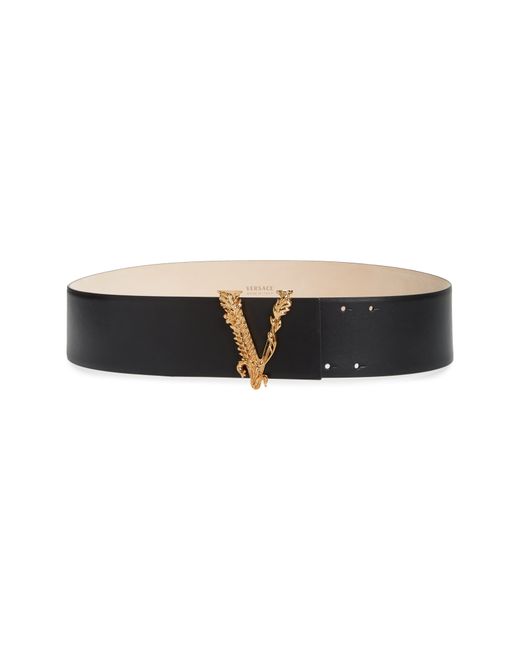 Versace First Line Versace Virtus Wide Leather Belt