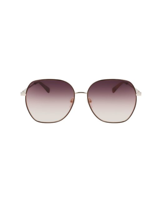Longchamp Heritage 60mm Rectangle Sunglasses