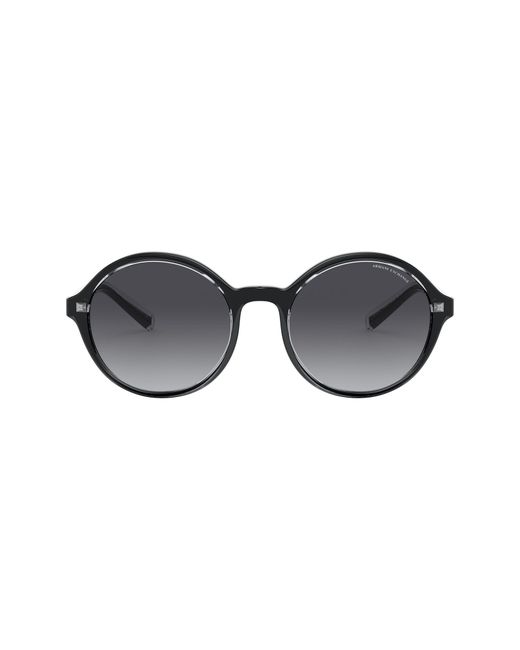 Armani Exchange 55mm Gradient Round Sunglasses