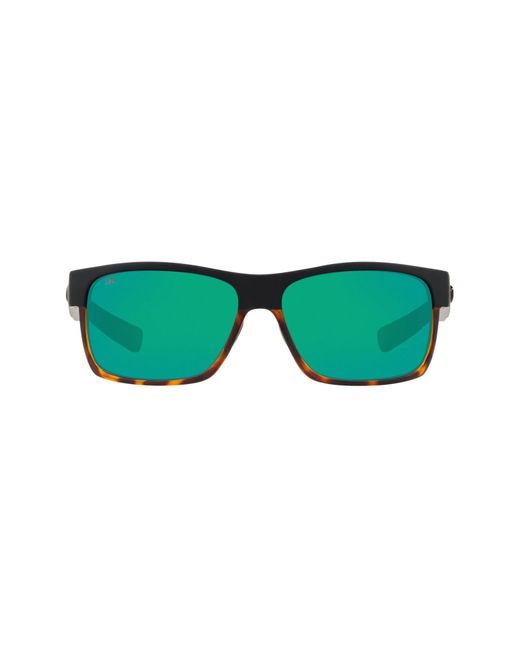 Costa Del Mar 60mm Polarized Rectangular Sunglasses
