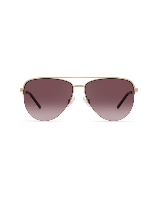 Diff Tate 59mm Gradient Polarized Aviator Sunglasses