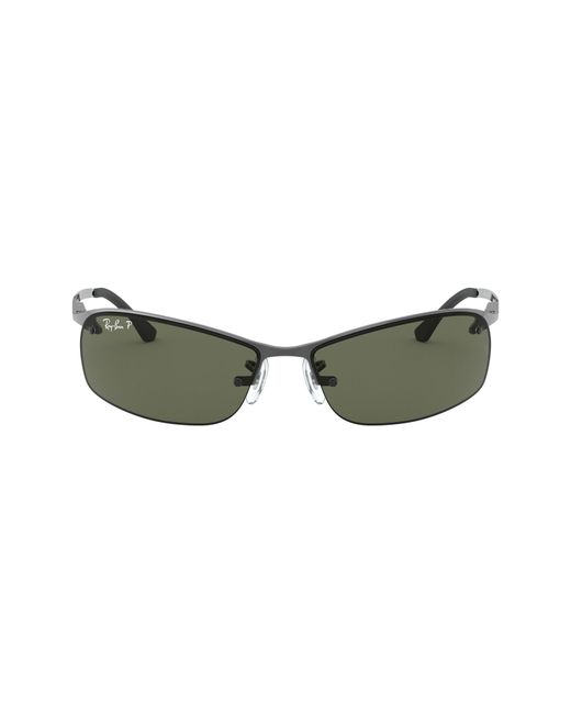 Ray-Ban 63mm Polarized Rimless Sunglasses
