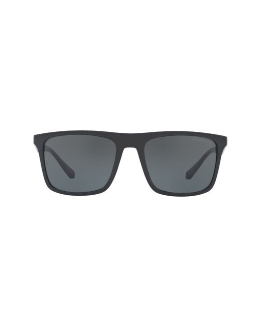 Armani Exchange 56mm Color Gradient Square Sunglasses