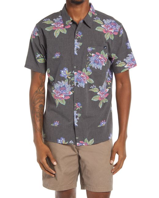 Lost Wild Horse Floral Short Sleeve Button-Up Shirt