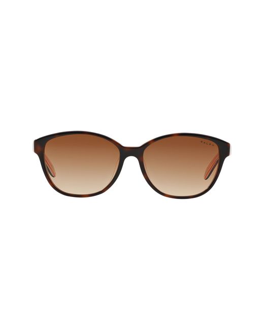 Ralph Lauren 55mm Round Sunglasses Dk Tortora