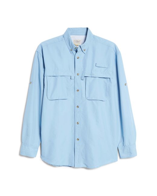 L.L.Bean L.l. Bean Tropicwear Long Sleeve Button-Up Shirt