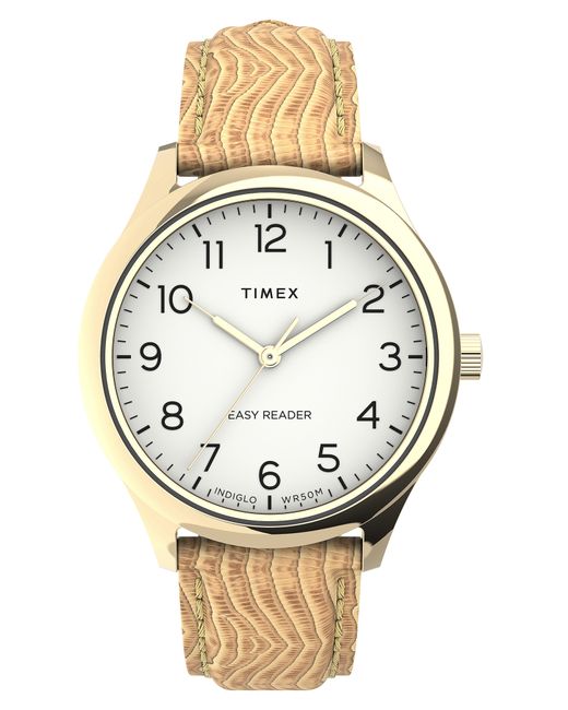 TimexR Timex Easy Reader Gen1 Leather Strap Watch 32mm