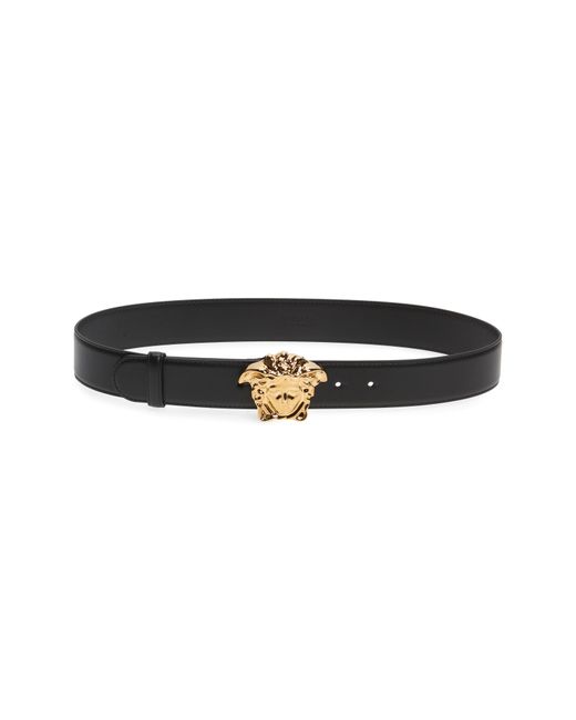 Versace Medusa Head Leather Belt 80 Gold