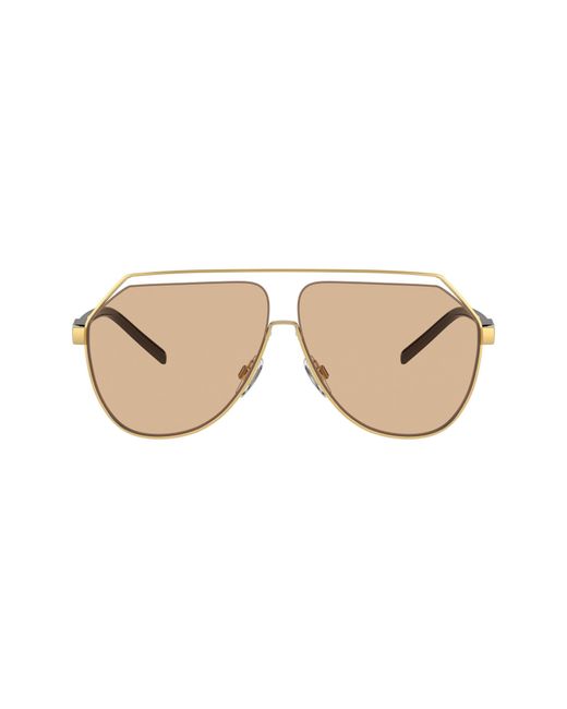 Dolce & Gabbana 63mm Aviator Sunglasses