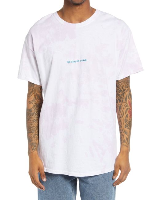 BDG Urban Outfitters Tie Dye Embroidered T-Shirt Medium Pink