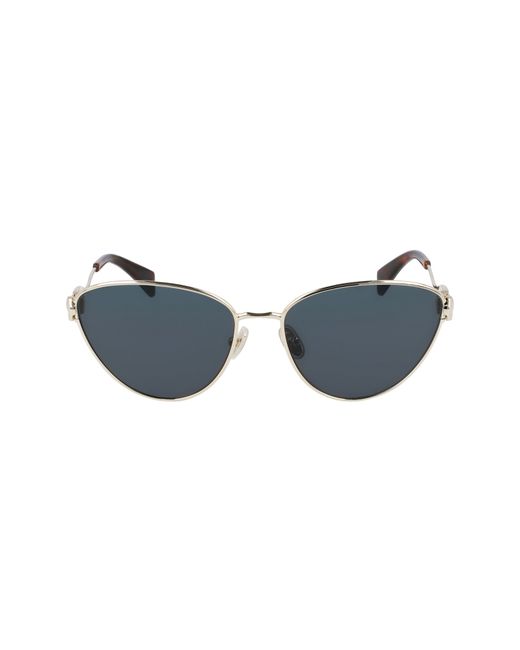 Lanvin Rateau 59mm Cat Eye Sunglasses Gold Grey