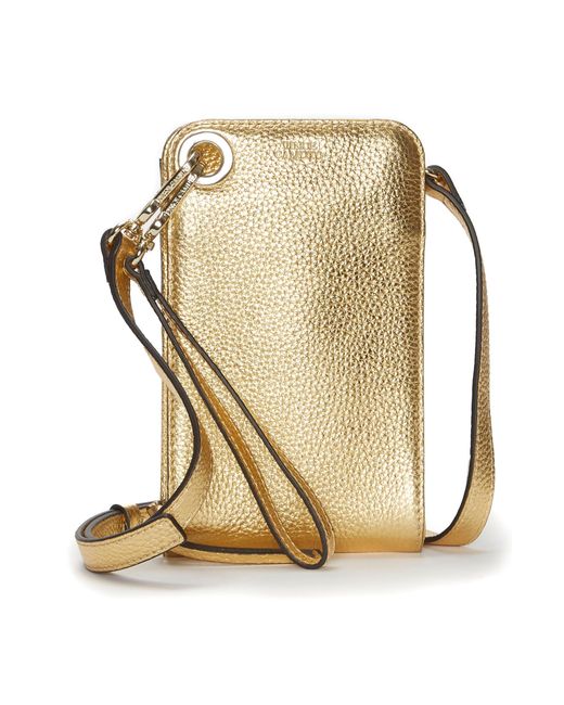 Vince Camuto Lani Leather Phone Pouch Metallic