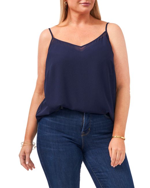 1.State Plus Sheer Inset Camisole Blue