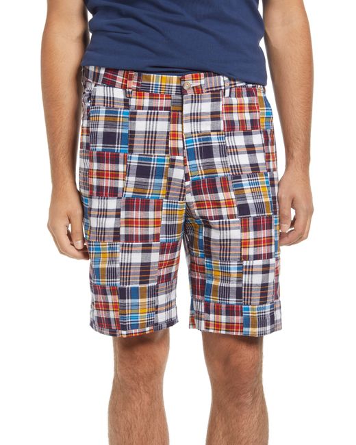 Berle Patchwork Madras Flat Front Shorts