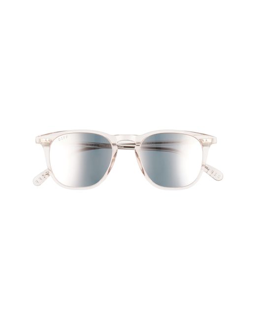 Diff Maxwell 49mm Mirrored Polarized Square Sunglasses