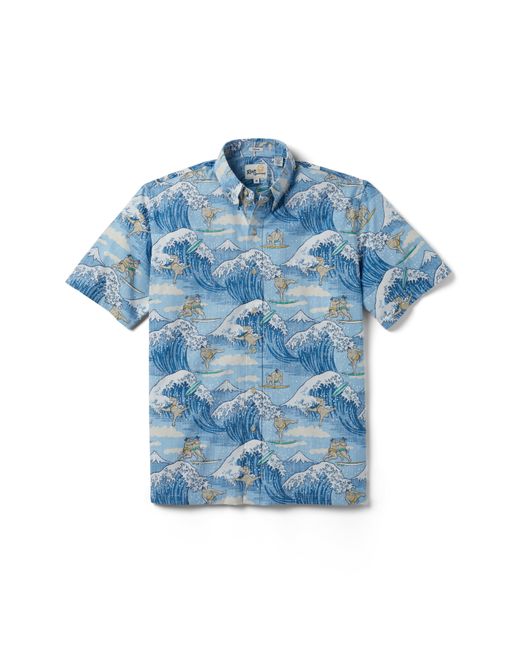 Reyn Spooner Surfin Sumo Short Sleeve Button-Down Shirt Medium