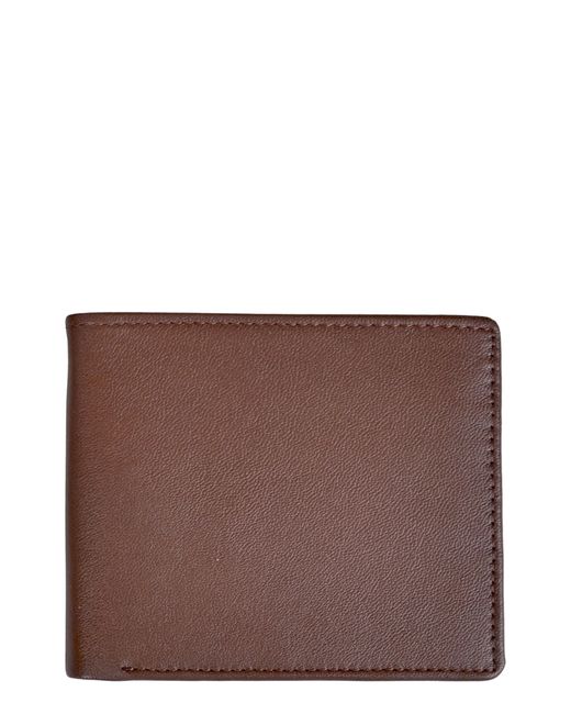 Royce Rfid Leather Trifold Wallet Brown