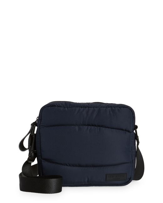 Ted Baker London Chupp Quilted Messenger Bag Blue