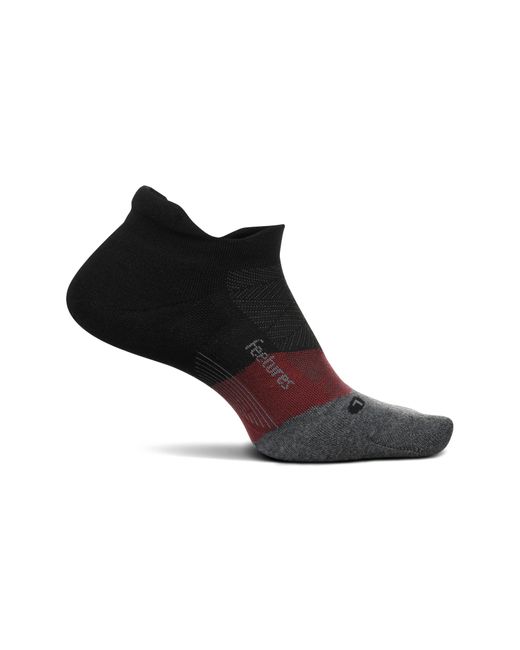 Feetures Elite Max Cushion No-Show Tab Socks Grey