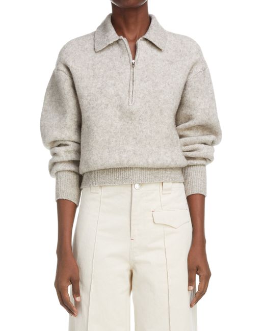 Isabel Marant Rane Half Zip Cotton Blend Sweater