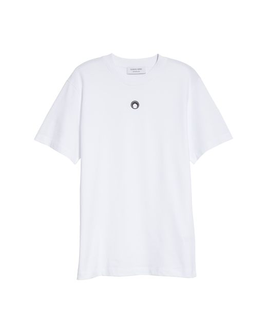 Marine Serre Embroidered Logo Oversize Organic Cotton T-Shirt
