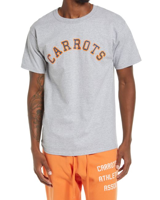 Carrots By Anwar Carrots X Champion Collegiate Logo Graphic Tee Grey