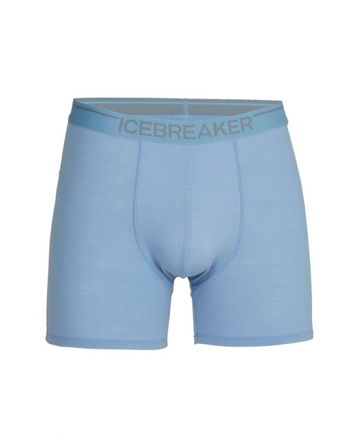 Icebreaker Anatomica Merino Wool Blend Boxer Briefs Blue