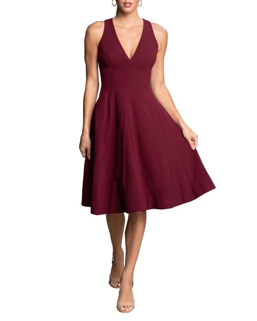 Dress the population Catalina Fit Flare Cocktail Dress