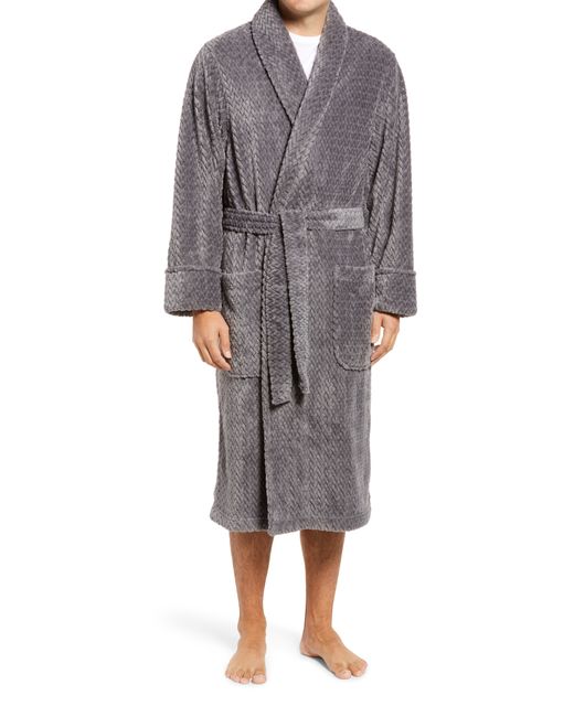 Nordstrom Plush Jacquard Robe Grey