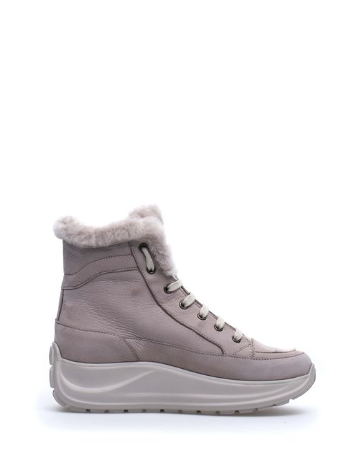 Candice Cooper Spark Vancouver Genuine Shearling High Top Sneaker 5US Grey