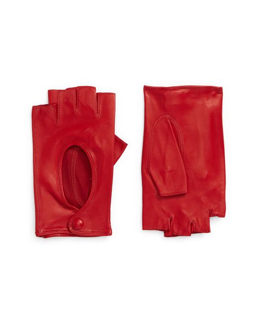 Seymoure Fingerless Washable Leather Driving Gloves in at Nordstrom